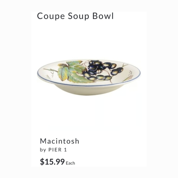 (4) "Macintosh" Pier 8 1/2" Coupe Bowls by England 🇬🇧 Angleterre (Retired) - Picture 3 of 9